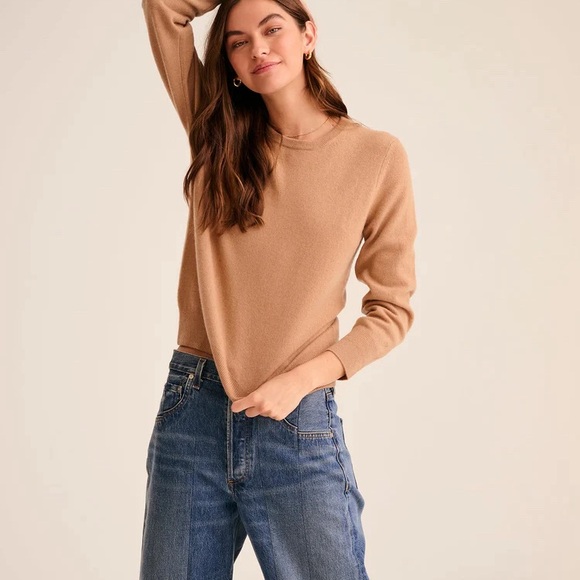 Naadam Beige Crewneck Sweater women small - Picture 3 of 6